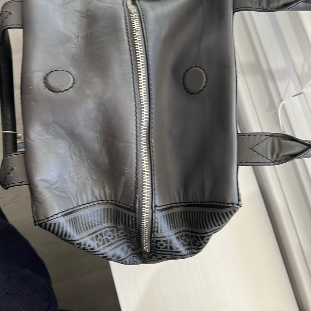 Jonathan Adler gray leather Satchel Bag with Structured Design - Picture 14 of 14